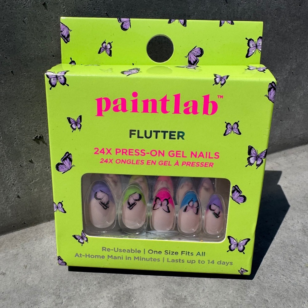Paintlab Flutter Press On Gel Nails Reusable One Size‎ Up to 14 Days